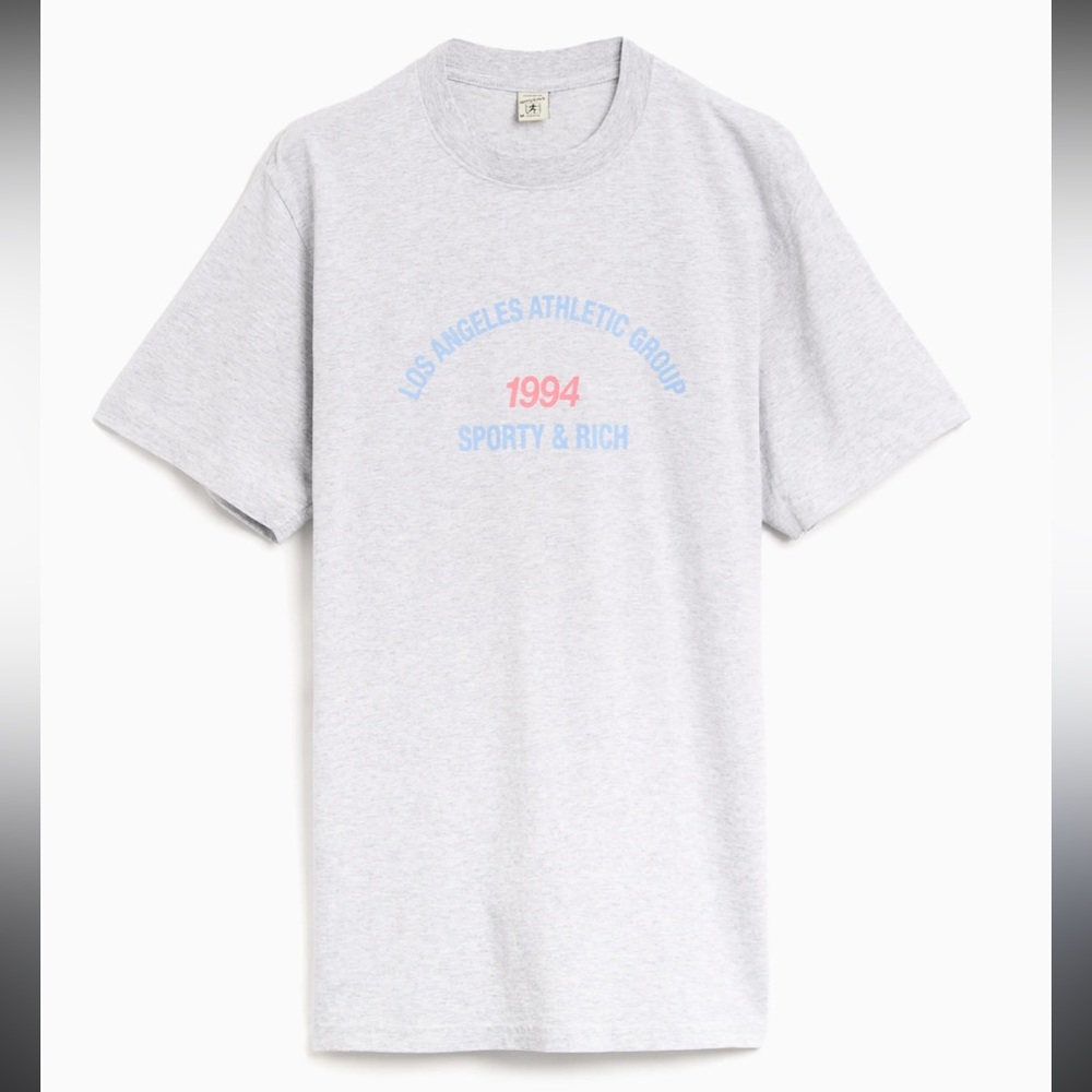 Sporty & Rich Gray Short Sleeve Tee